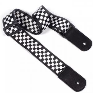 Adjustable Guitar Shoulder Strap Boxed Design - Black & White