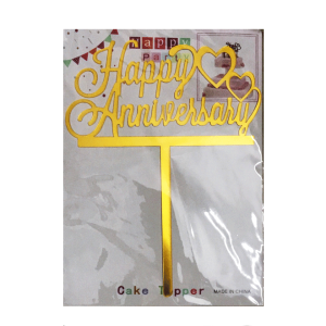 Happy Anniversary Acrylic Cake Topper For Happy Anniversary/Wedding Ceremony Celebration Decoration Supplies