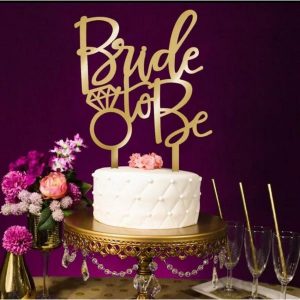 Bride to Be Acrylic Cake Topper For Bridal Shower Wedding Celebration Decoration Supplies