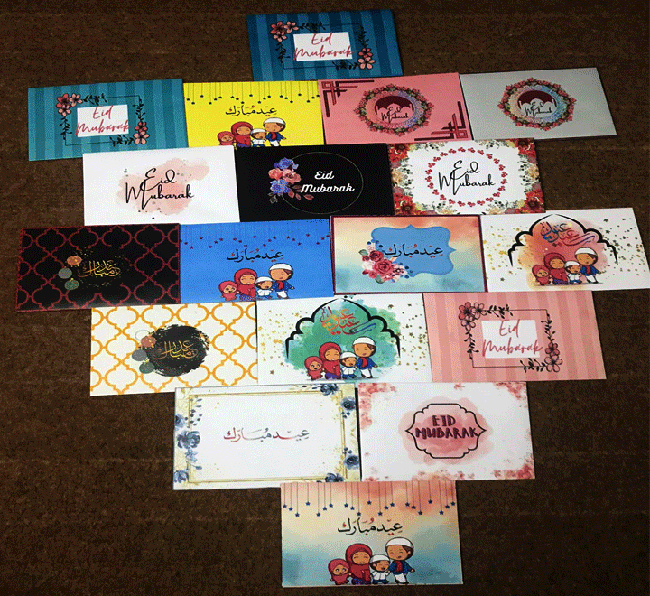 Attractive & Elegant Design Eidi Envelopes Eid Mubarak Money Holder Envelopes for Eid