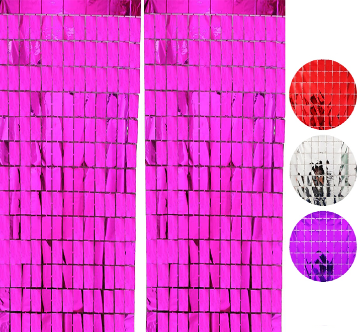 Party Supplies Tinsel Foil Fringe Curtain Decoration Photo Booth Backdrop Birthday Party Bridal Shower Anniversary - Image 2