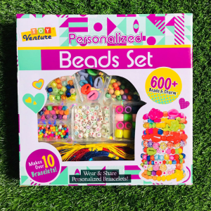 Personalized Beads Set For Kids 600+ Beads & Charm Wear & Share Personalized Bracelets Kids Creative Activity