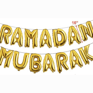 Ramadan Mubarak Golden Foil Balloon – Shiny Festive Décor